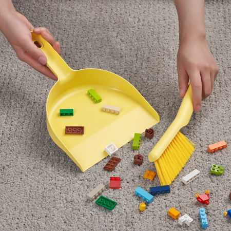 80533551 Набор для уборки, щетка и совок, желтый