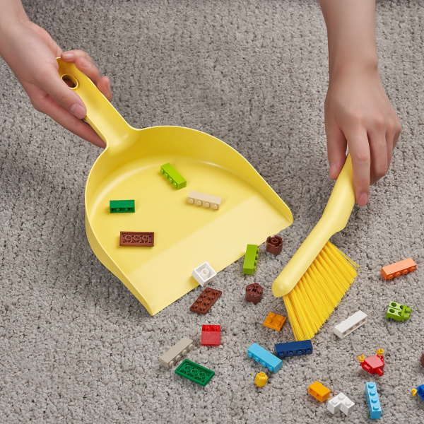 80533551 Набор для уборки, щетка и совок, желтый