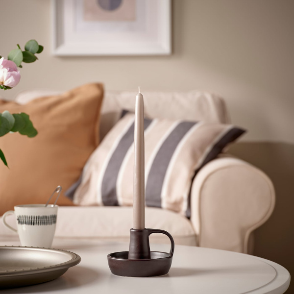 90551709 Подсвечник, коричневый, 8 см