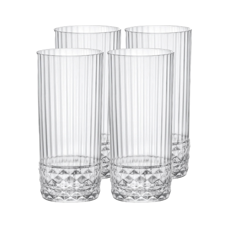122141-4 Набор стаканов, прозрачное стекло, 490 мл, 4 шт