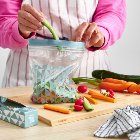 50592716 Пакет закрывающийся, узор/серо-зеленый, 20 шт.