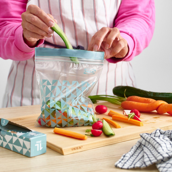 50592716 Пакет закрывающийся, узор/серо-зеленый, 20 шт.