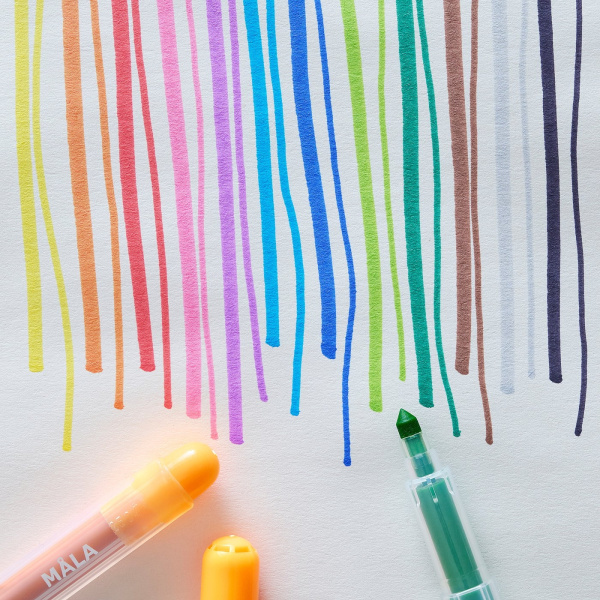 20184041 Тонкий маркер / фломастер, разные цвета, 12 шт.