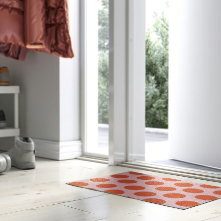 60598082 Придверный коврик, розовый/оранжевый, 40х60 см