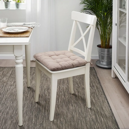 80490900 Подушка на стул, бежевый, 40x38x5.0 см