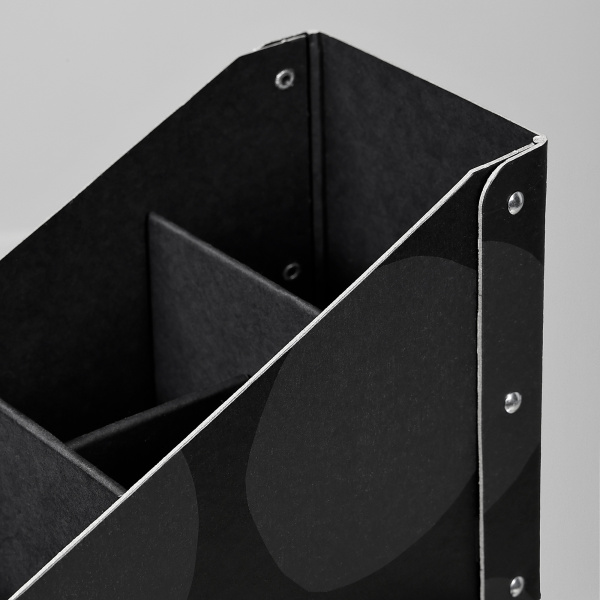 50595994 Настольный органайзер, узор круги / серый, 10х15 см