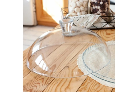 95198 Блюдо сервировочное с крышкой, прозрачный, 32 см