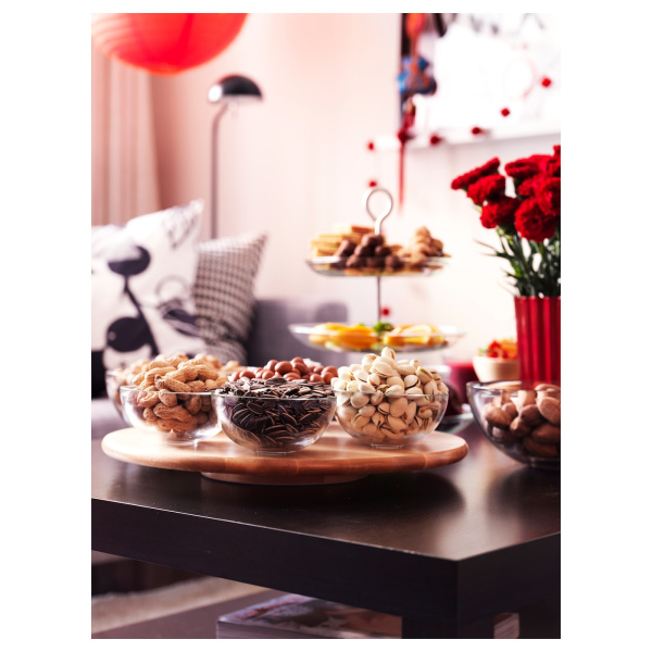 90074483 Поднос вращающийся, массив дерева, 39 см