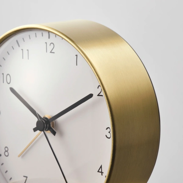 60398295 Будильник, желтая медь, 13 см