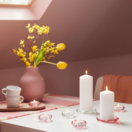 20607045 Подсвечник для свечи, розовый, 11 см