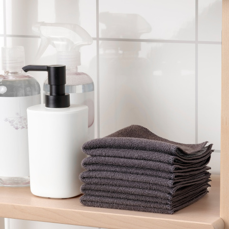 50496296 Салфетка кухонная, серый, 25x25 см