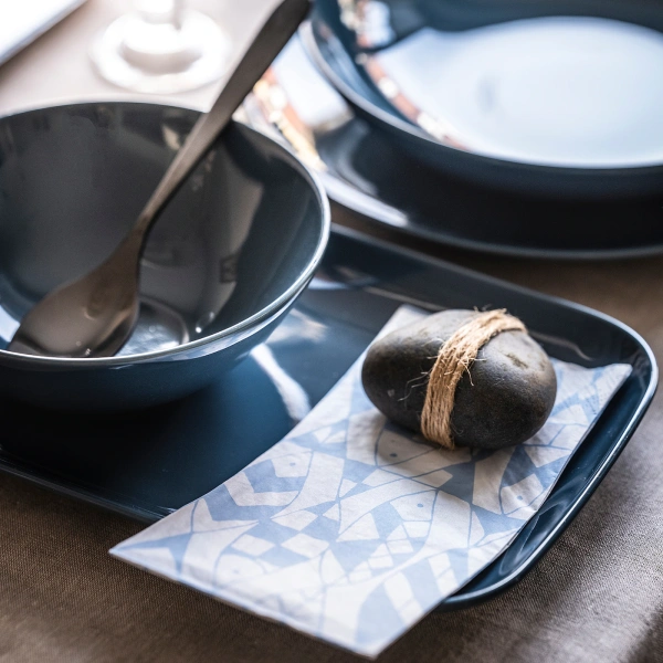 50477170 Тарелка глубокая, полированный темная бирюза, 23 см, 4 шт