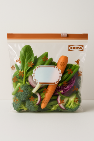 70599260 Пакет закрывающийся, рисунок/коричневый, 1 л, 25 шт.