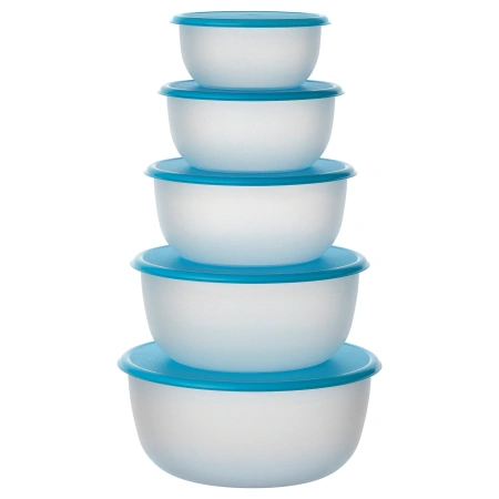 70246471 Набор контейнеров, 5 шт., круглой формы голубой