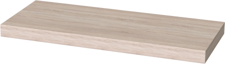 00739 Полка навесная / настенная, дуб беленый, 60x25 см
