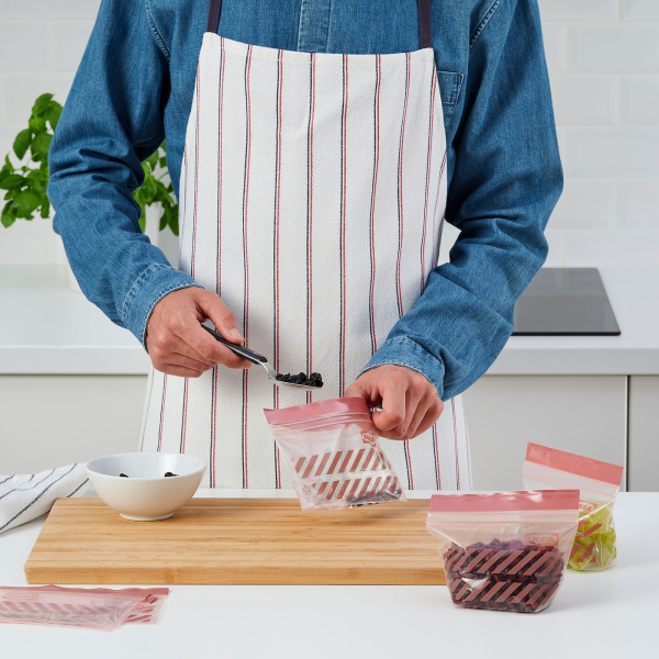 40564752 Пакет закрывающийся, полоска/красный/коричневый, 0.3 л,  25 шт.