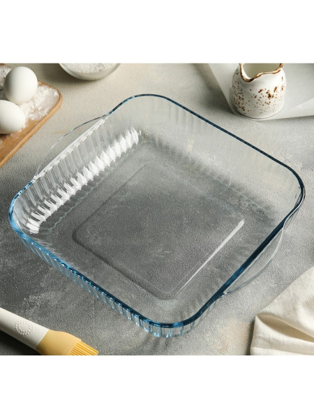 50066290 Форма/блюдо д/дхвк, прозрачное стекло, 27x27 см