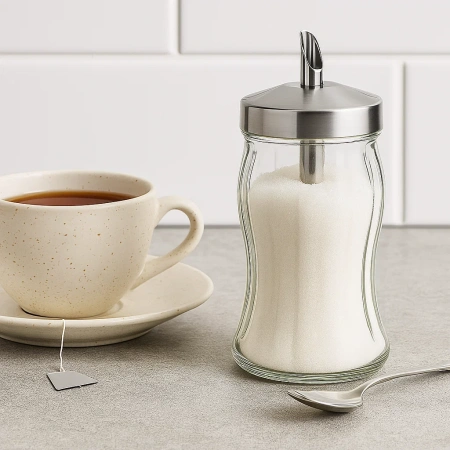 80078 Дозатор сахара, прозрачное стекло/нержавеющ сталь, 260 мл