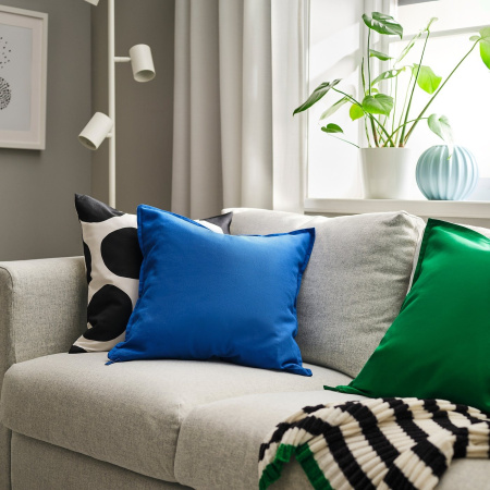 50598775 Чехол на подушку, ярко-синий, 50x50 см