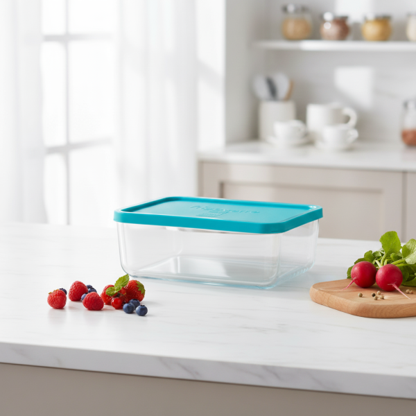335150 Контейнер для продуктов, прямоугольной формы/стекло, 3.71 л, 26х21 см