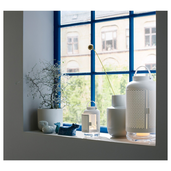 50416049 Фонарь для формовой свечи, белый, 40 см