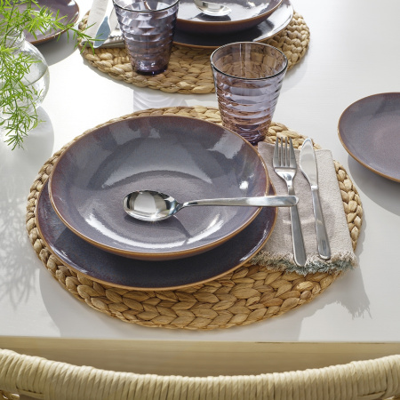 50600429 Тарелка глубокая, сиреневый, 23 см