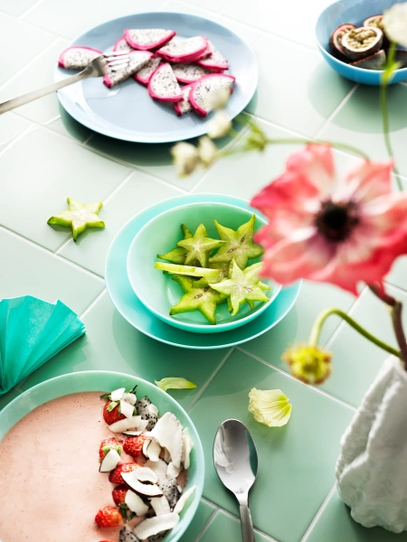 70410560 Тарелка, светлая бирюза, 25 см, 4 шт