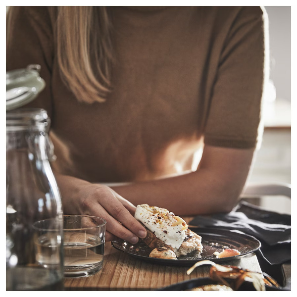 40563696 Тарелка десертная, черный, 19 см