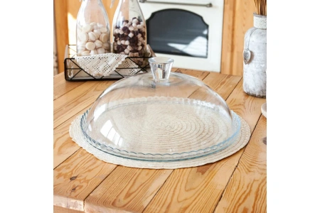 95198 Блюдо сервировочное с крышкой, прозрачный, 32 см