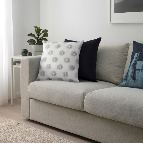 60507751 Чехол на подушку, серый, 50x50 см