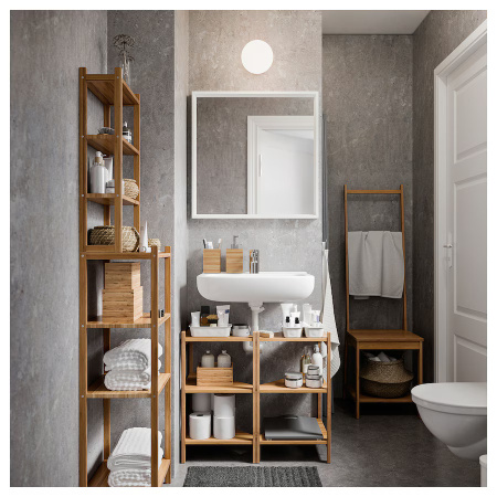 20320312 Зеркало, белый, 65x65 см