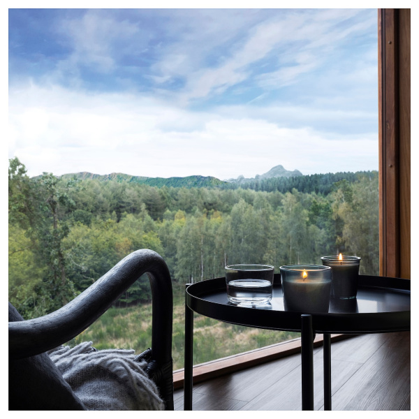 80527215 Ароматическая свеча в стакане с крышкой, Горный воздух/бирюза, 20 часов