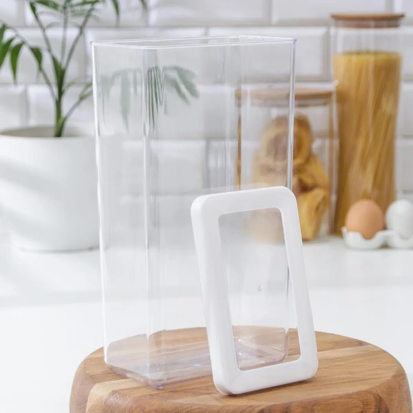 12990000 Контейнер+крышка д/сухих продуктов, прозрачный/белый, 3,2 л