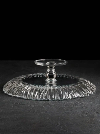 95832 Блюдо сервировочное на ножке, прозрачный, 31.5 см