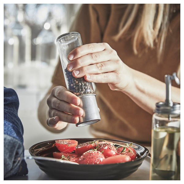 10553222 Мельница для специй, прозрачное стекло/нержавеющая сталь, 15 см