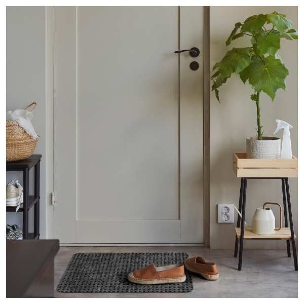 00582852 Придверный коврик, серый, 38х58 см