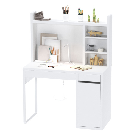 02399 Надстройка для стола письменного, белый, 105х65х17 см