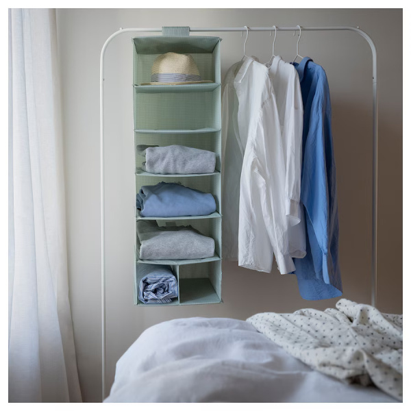 70527683 Модуль для хранения с 7 отделениями, светло-серо-зеленый, 30х30х90 см