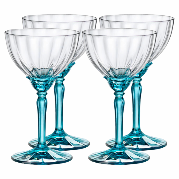 199420-4 Набор бокалов, прозрачное стекло, Lucent Blue, 240 мл, 4 шт