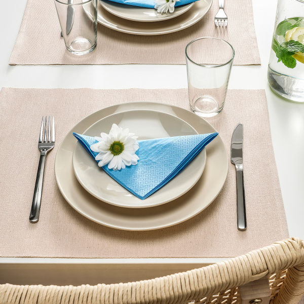 40553555 Салфетка бумажная, ярко-голубой, 33x33 см, 50 шт