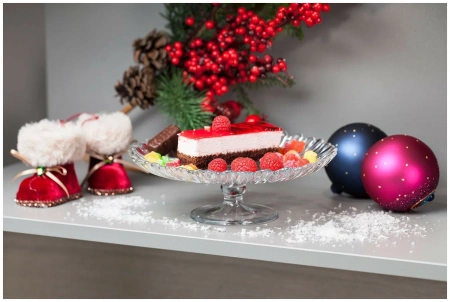 95832 Блюдо сервировочное на ножке, прозрачный, 31.5 см