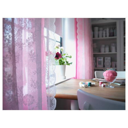 80070763 Гардины, 2 шт., белый с оттенком, 145x300 см