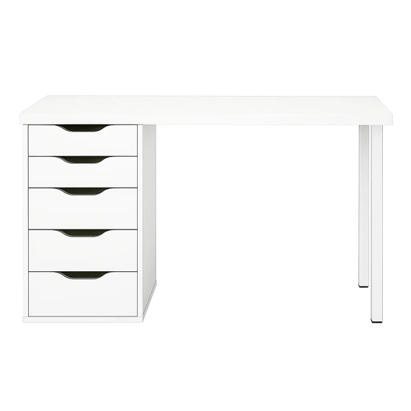 00456 Стол письменный, белый, 2/5T, 140x75x55 см