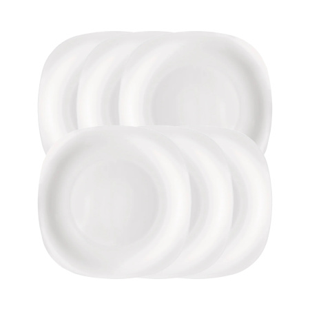 498880-6 Набор тарелок десертных, белый, 20х20 см, 6 шт