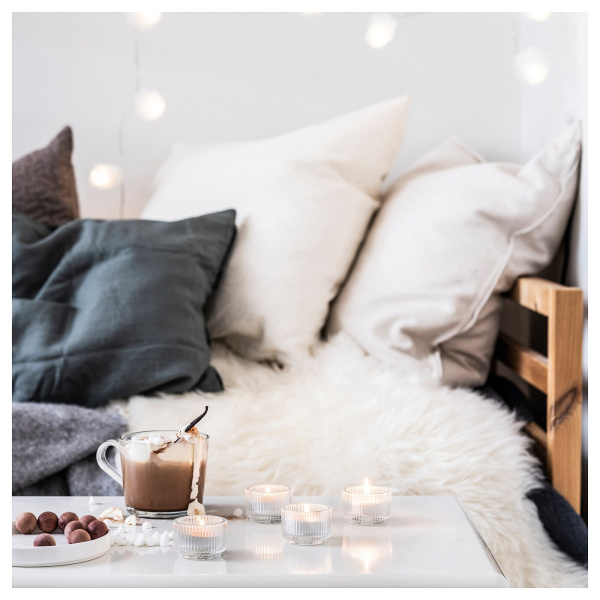 40533628 Свеча греющая ароматическая, ваниль/бледный серо-зеленый, 3,5 часа, 30 шт.