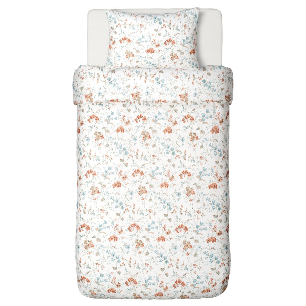 90479092 Пододеяльник и наволочка, цветок, 150x200/50x70 см