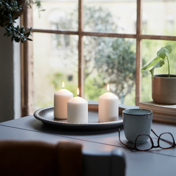 70338456 Неароматическая свеча формовая, естественный, 10 см