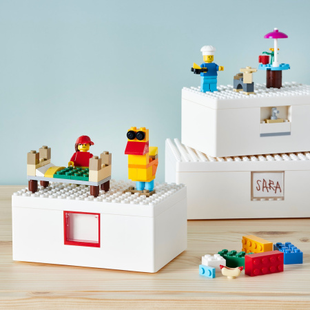 60453404 LEGO® контейнер с крышкой, 3 шт., белый