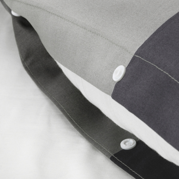 80564566 Пододеяльник и 2 наволочки, черный, 200x200 / 50x60 см