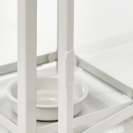 10608856 Фонарь для греющей свечи, белый, 20 см